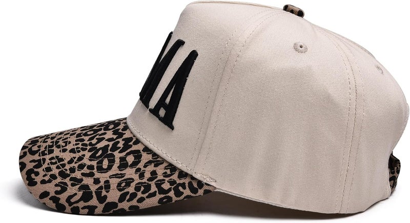 Abdkw Mommin Trucker Hat | Vintage Two-Tone Women's Baseball Cap,with Mommin Embroidery Ponytail Fit,Outdoor and Daily Use - Image 5